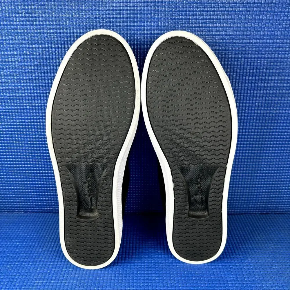 🔴 CLARKS PAWLEY SPRINGS Women`s Size 7 Black White Leather Comfort Shoes 13291